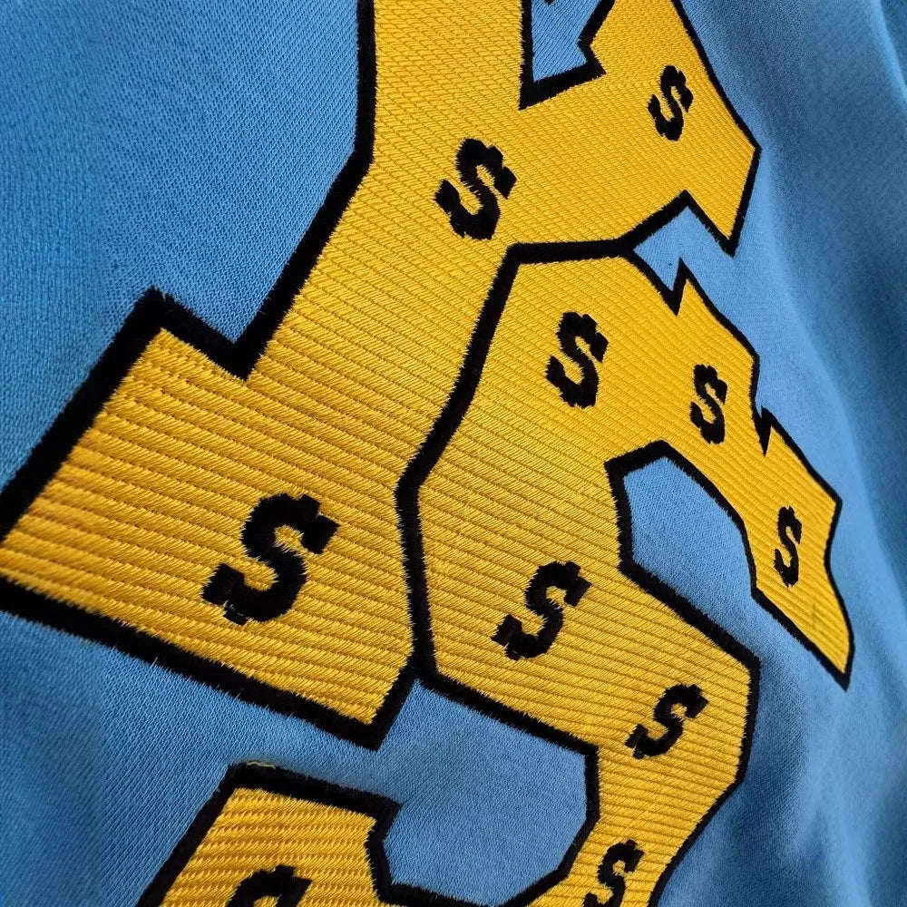 Harajuku hip-hop high street embroidered zipper hoodie men and women's same Y2k 2025 autumn new jacket American retro punk stree