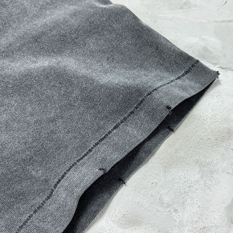 Classic Orange Cross Logo Print West Coast Choppers T Shirt Men Women Vintage Washed Black Splashed Ink T-Shirt Damaged Hole Tee