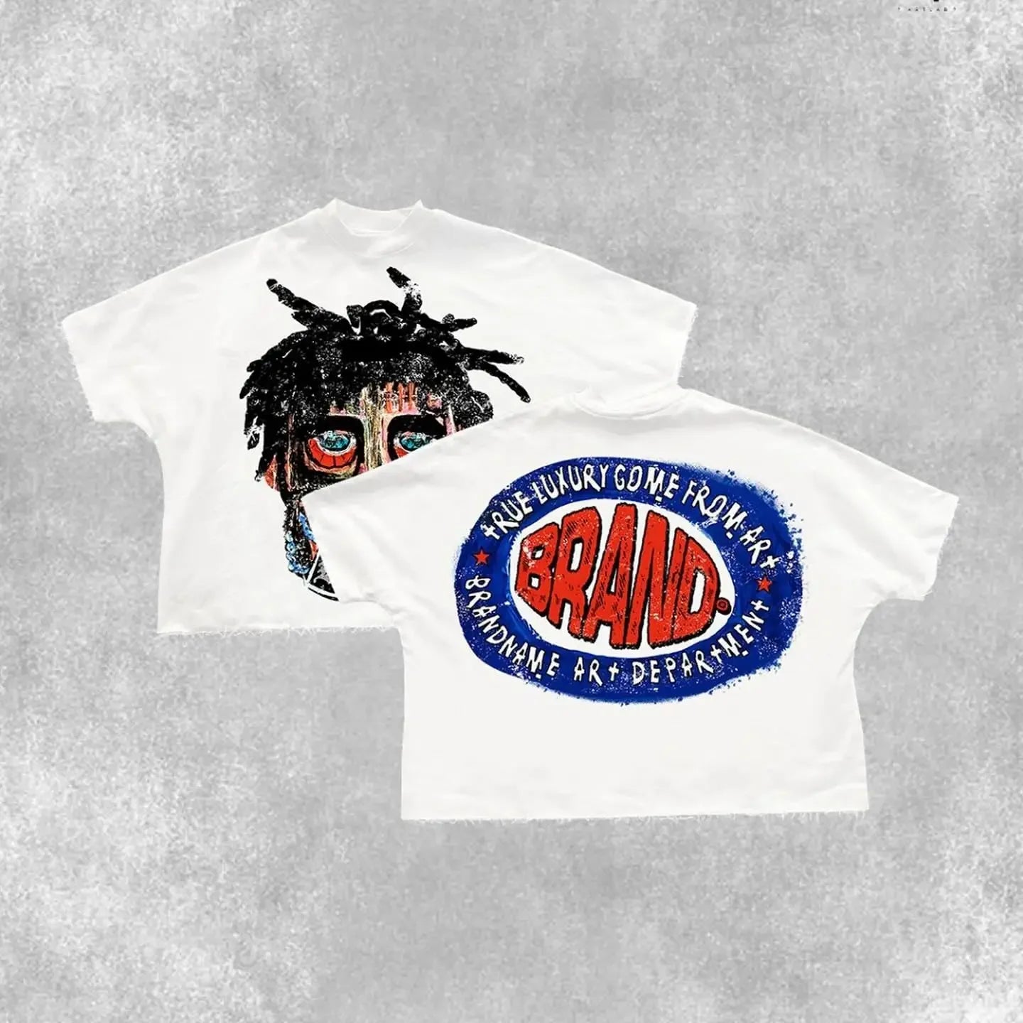 Retro Y2K Streetwear T-Shirt Harajuku Hip Hop Gothic Cotton Short Sleeve Men Women Character Graphic Print New Arrival