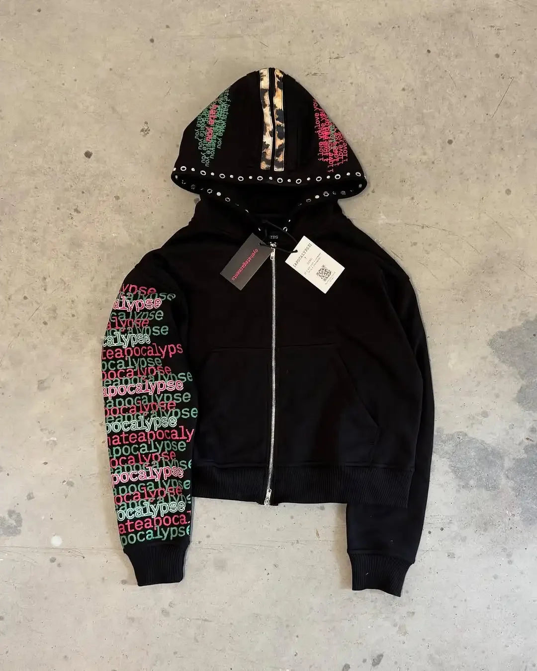 Eyehategarment Street Fashion Hoodie Harajuku Fashion Leopard Print Loose Hoodie Men Women Loose Casual Hoodie Jacket Streetwear