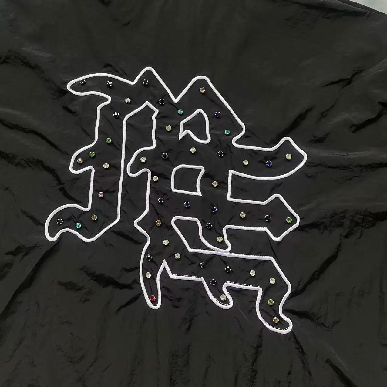 Cardigan Zipper MIXED EMOTION T-shirt Embroidery Diamond Inlaid Men Women Short Sleeve Tops Tee