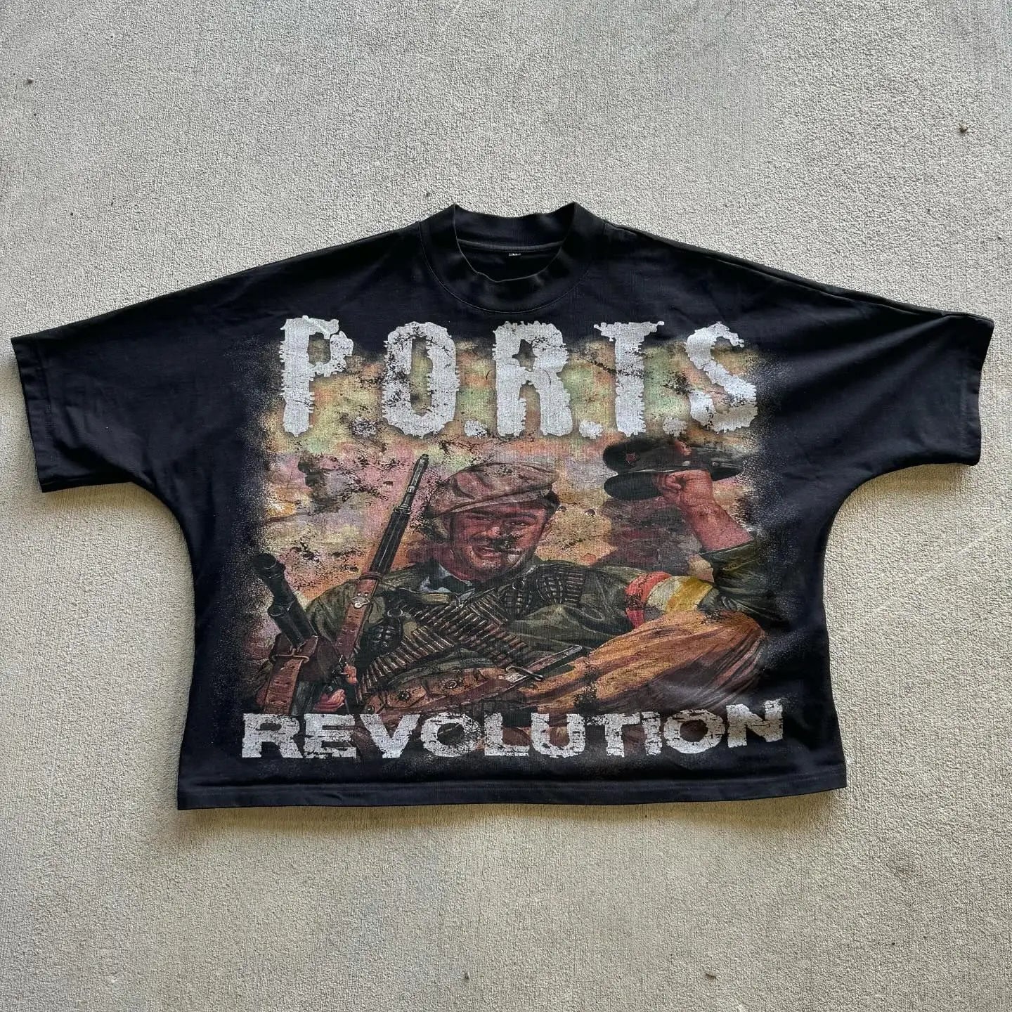 Y2k streetwear Gothic letter solid color pattern oversized T-shirt women's retro loose and versatile short sleeved shirt