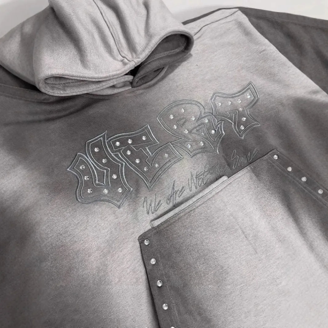 Fashionable rhinestone design new pullover hoodie hoodie for both men and women loose and personalized hoodie top