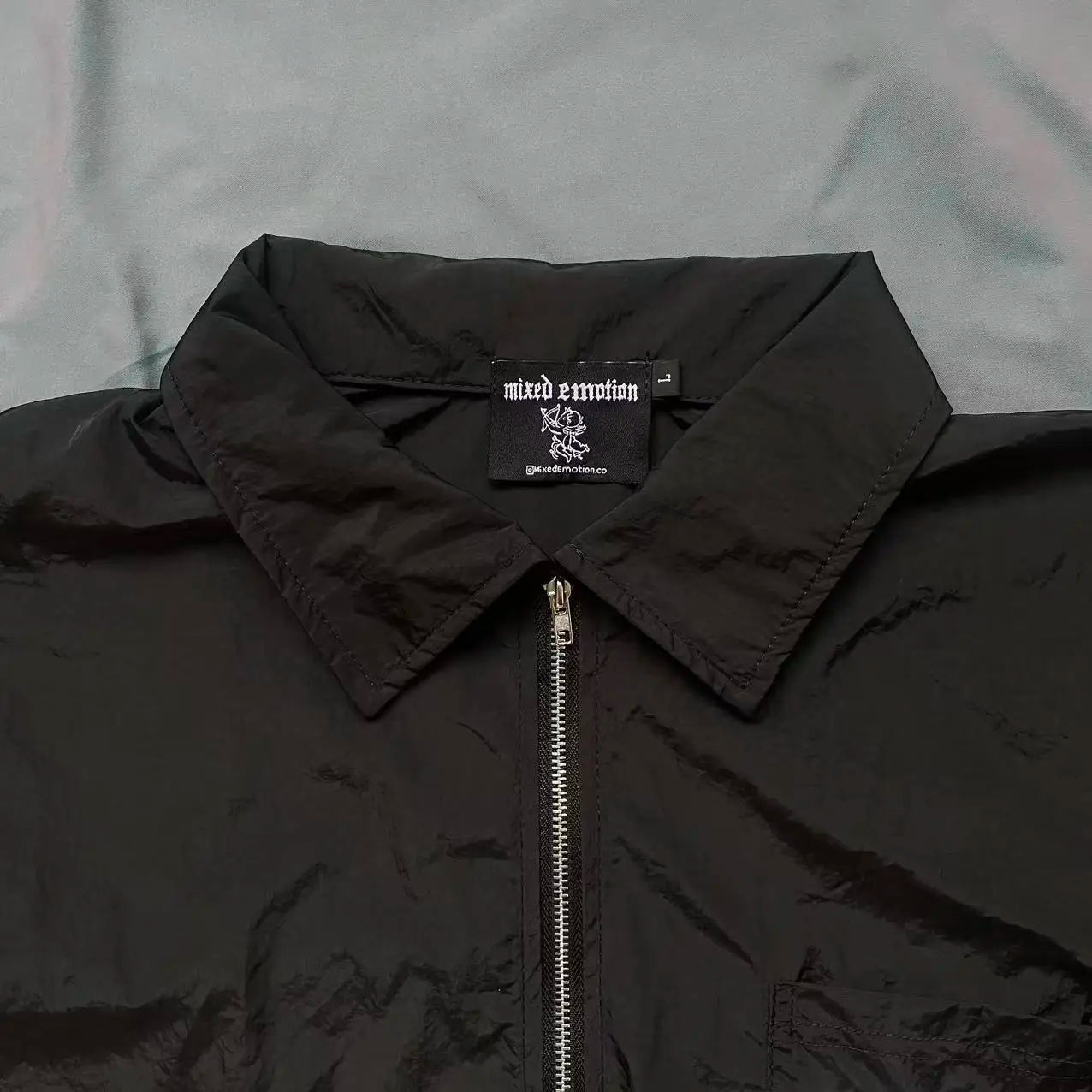 Cardigan Zipper MIXED EMOTION T-shirt Embroidery Diamond Inlaid Men Women Short Sleeve Tops Tee