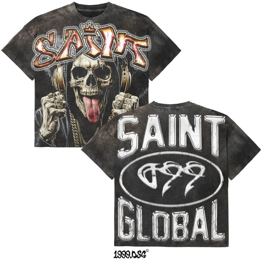 Harajuku vintage skull graphic t shirts oversized y2k top gothic streetwear black short sleeve tops t shirt women clothing