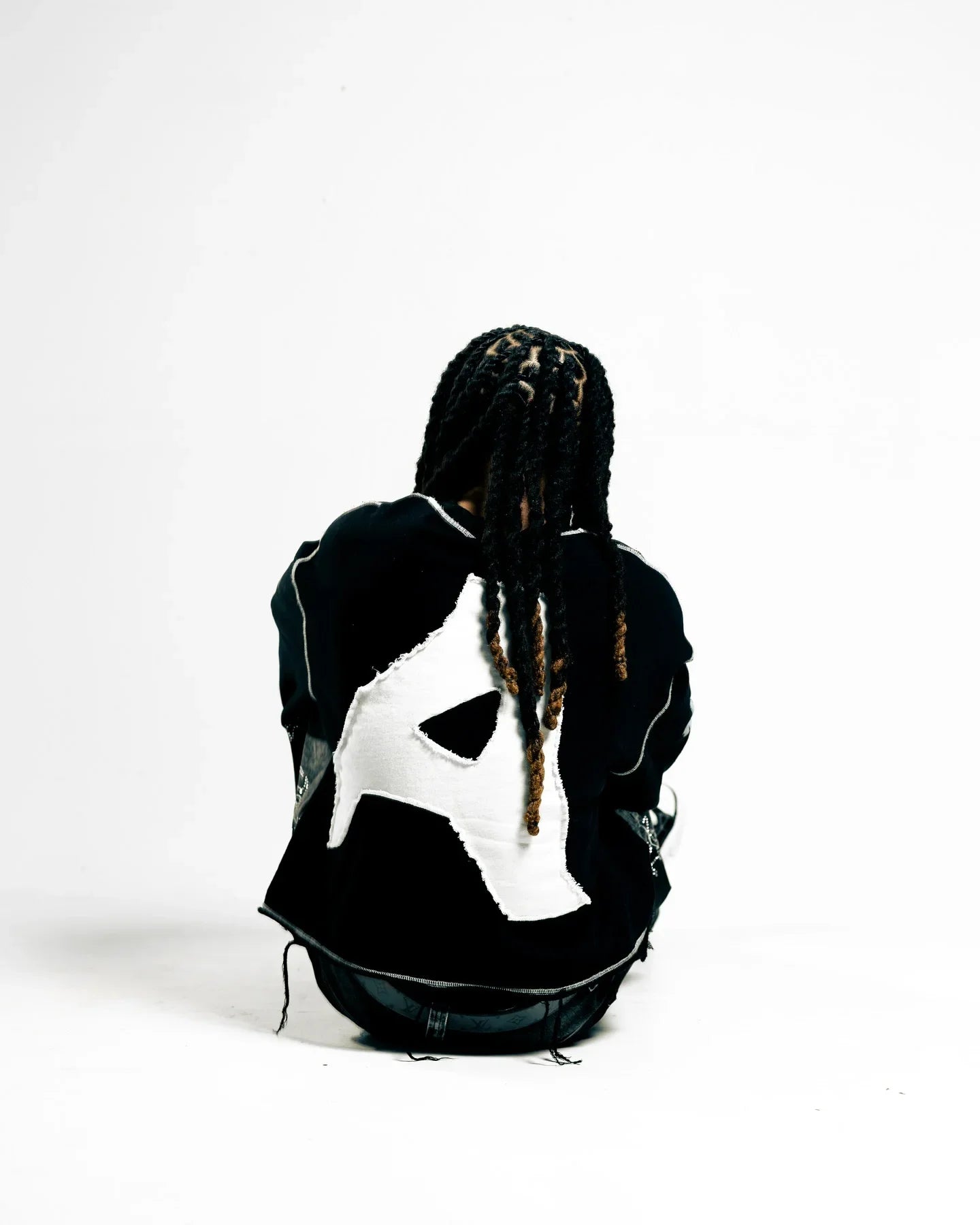 American trendy high street cartoon pattern printed loose breasted long sleeve T-shirt Y2K Harajuku hip-hop gothic streetwear