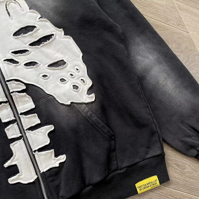 That's an Awful Lot of Cough Syrup Hoodie Skeleton Embroidery Hoodie Men Women High Quality Pullover