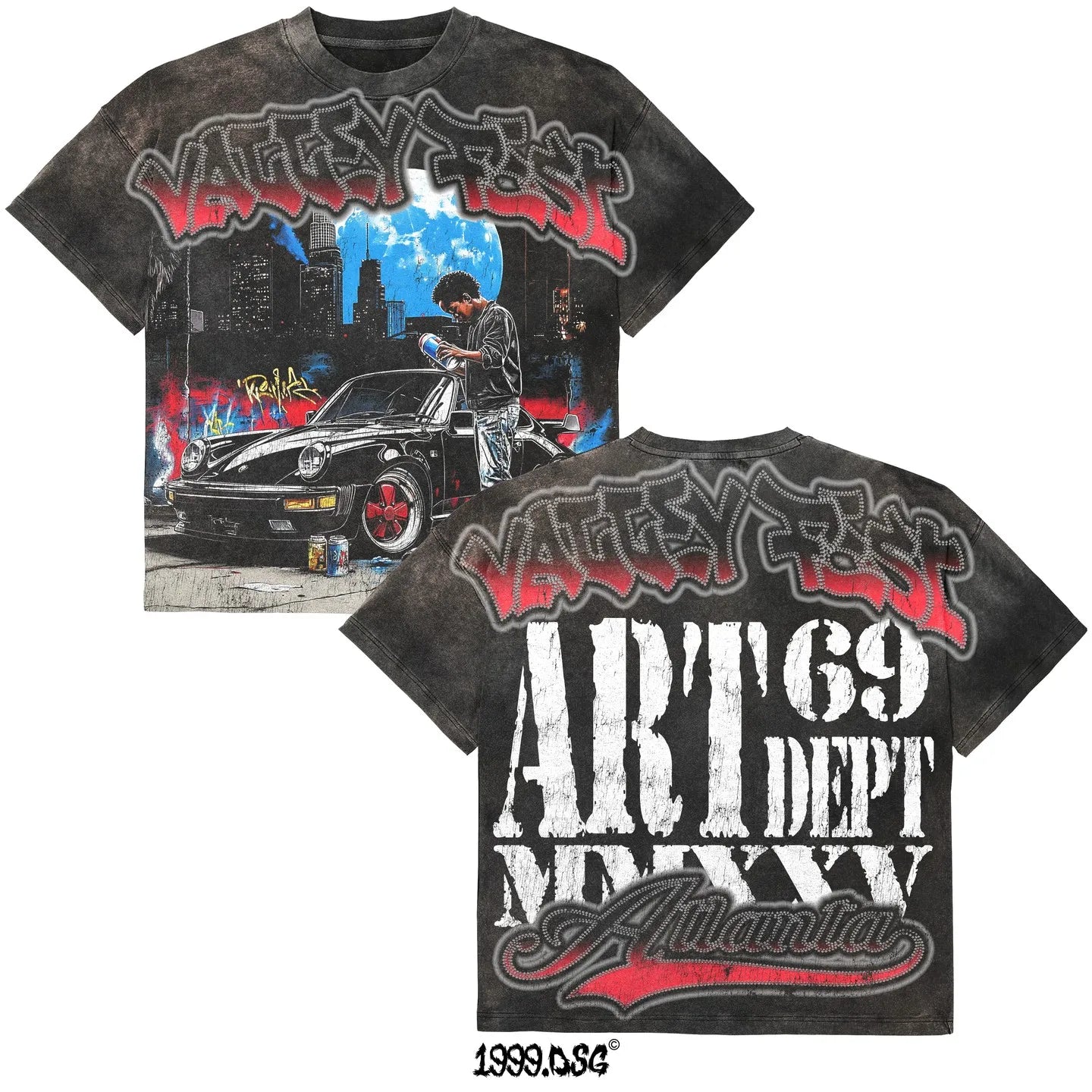 Vintage sports car graphic t shirts oversized y2k tops harajuku goth 2000s american streetwear short sleeve t shirt men clothing