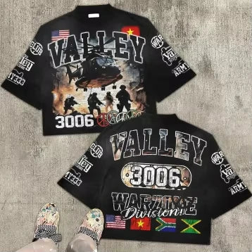 American Graphic 3D T-shirt Cut T-shirt Printed Graphic Men and Women Y2K Street Wear Men's Shirts Kids Tshirt  Woman t-shirts