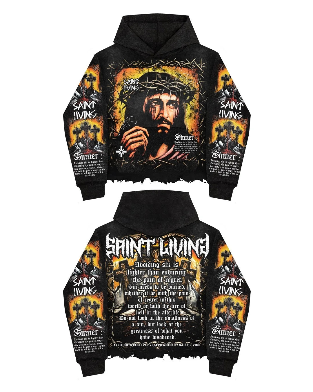 Hip Hop Religious Prints Graphic Letter Hoodies Women Y2k Tops Sweatshirt Oversized Hoodie Women Mens Clothes Streetwear