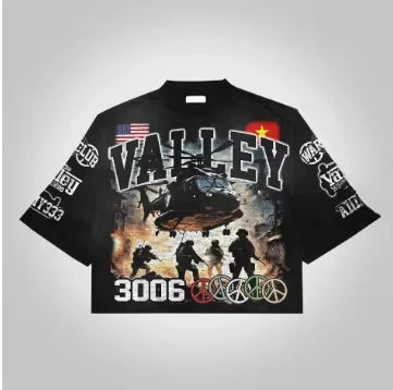 American Graphic 3D T-shirt Cut T-shirt Printed Graphic Men and Women Y2K Street Wear Men's Shirts Kids Tshirt  Woman t-shirts